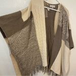 Knox Rose  Neutral Boho Knit Sweater Poncho Size Small Photo 1