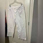 Vervet High Rise Cropped Raw Hem Wide Leg White Jeans Size 22W Photo 2