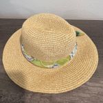 Giani Bernini Stylish Straw Hat with Green Accent Adjustable strap inside  By  Photo 0