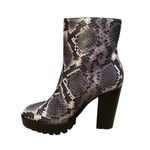 AllSaints Ana Snake Emobossed Lug Womens Boot Size US Size 7 NEW Black Photo 1