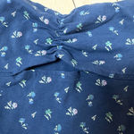 Urban Outfitters Silence + Noise Tube Crop Top Navy FLoral Size XS Cut Out Photo 3