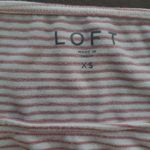 Loft  thin sweater with Knot on it . Stripped light punk and white size Xs Photo 2