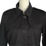 Banana Republic Black Trench Belted Jacket. Size Petite Large Photo 4