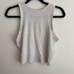 Hollister  White Ribbed High Neck Tank Top Sleeveless Casual‎ Basic Fitted Photo 2