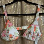 Volcom  Desert Blooms Floral Orange Green Triangle Bikini Top Small NWT Photo 0