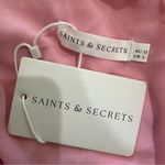 Saints + Secrets  Pink‎ Purple Floral Tie Back Asymmetric Midi Dress Large New Photo 6