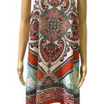 Sweet Wanderer  Sleeveless Boho Print Crochet Strap Fully Lined Shift Dress Large Photo 0