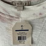 Wonderly 2x Tie Dye Rose Pink Ivory Long Sleeve Scoop Neck Retro Lightweight $52 Photo 4