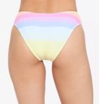 Hot Topic Bikini Bottom Womens Large Hipster Swim Brief Multi Pastel Rainbow Photo 1
