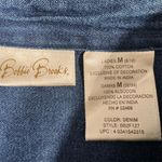 Vintage Bobbie Brooks Women'sCotton Denim Floral Embroidered Tunic Blouse Size M Blue Size M Photo 6