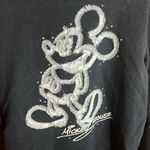 Disney Walt  World Mickey Mouse Zip Crew Jacket Black Rhinestone Embroider Resort Photo 2