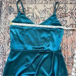 Lulus Forever Your Girl Teal Blue Satin Bodycon Dress Extra Small Mini Dress Photo 7