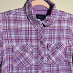 Marmot  Pink Purple‎ Plaid Button Down Top | Medium Photo 2