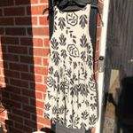 Sincerely Jules  Black & White Leaf Printed Tiered Dress S Photo 5