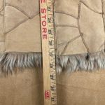 Genuine Shearling Sheepskin Patchwork Penny Lane Coat Sz 38 Brown Size M Photo 15