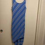 Lush Clothing Nectar Lush Women’s Blue & White Tank Sweater Knit Dress L Large Bust 38” NWT Photo 1