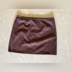 Marc New York  Burgundy Velvet Faux Leather mini  Skirt XL  polyester spandex Photo 10