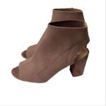 Steve Madden  Booties Womens Size 8 Tan Open Toe Block Heel Ferris Boots Photo 2
