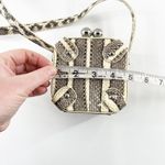 Talbots Mini Snakeskin Clasp Square Crossbody Purse Photo 7