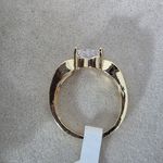 Boutique Gold Filled Ring CZ Heart Center Stone with Baguettes Size 9 Photo 4