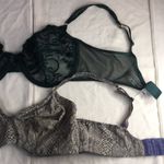 secret treasures Bin 8 Bundle Of 2 Underwired Bras Adjustable Straps Green & Snake Print Size 36D Photo 1