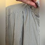 frame denim 100% Cotton Striped Pleated Clean Collar Button Up Shirt Size SP Photo 5