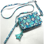 Vera Bradley 3 in 1 Blue Go Fish Crossbody Wristlet Wallet RFID Photo 0