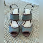 Coach Daria Platform Sandals Heels Olive Green 9.5 Photo 1