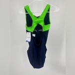 Dolfin Aquashape one piece swimsuit, navy/lime size 8 Photo 2