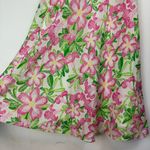 Lilly Pulitzer Floral Midi Dress Sz 2 Cotton Silk Blend Halter Neck Bow Tie Back Photo 6