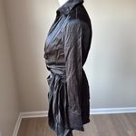 Mustard Seed  Black Satin Wrap Skort Dress Photo 3