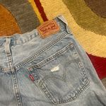 Levi's Levi’s 501 Denim Jean Shorts Light Wash Distressed Frayed Button Fly Size 31 Photo 5