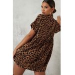 Missguided NWT  leopard print oversized shirt smock dress Photo 3