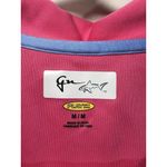 Greg Norman  Golf Play Polo Sleeveless Pink Performance Wear Blue Accent Size Med Photo 3
