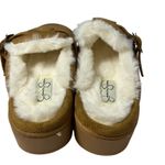 Jessica Simpson Women S Tan Suede Fuzzy Lined Clog Slippers Size 6 Photo 6