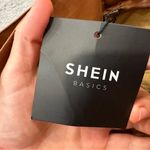 SheIn  Brown Faux Leather Belted Pants Small S NWT Photo 3