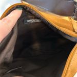 Bisou Bisou  Michele Bohbot genuine tan suede small shoulder purse with leaves Photo 11