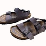 Birkenstock  gray women’s leather suede shoe sandal size 5.5 (36) SKU 4298 Photo 1