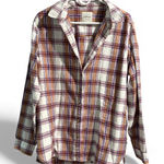 Jachs Girlfriend  New York Multi Color Plaid Flannel Long Sleeve Shirt Photo 0