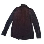 Velvet Tees Express Velvet Shirt Women Large Black Red Shimmer 90s Long Sleeve Button Dance Photo 2