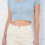 Brandy Melville light blue Zelly Button Up Top Photo 0