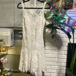 Sue Wong  White Sequin Drop Waist Dress Photo 1