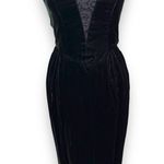 Vintage Velvet Corset Dress Lace Insert Climax by David Howard Black Size 2 Photo 2