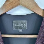 Line and Dot  Opal Gown V-Neck Long Sleeve Metallic‎ Shimmer Purple Size L Photo 6