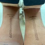 Rebecca Minkoff Women's Shoes Sz 6.5 Block Heel Leather White Black Bark Strappy Photo 7