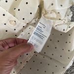 Tommy Hilfiger Cream Polka Dot Roll Tab Shirt Photo 5