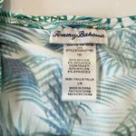 Tommy Bahama  Teal Floral Amongst Fronds Off Shoulder UPF Dress Pockets LARGE Photo 8