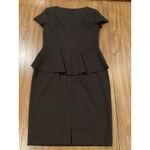 Lafayette 148  black Short Sleeve Peplum Midi Dress Women's Size 14 Photo 1