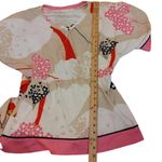 New York and Company Stretch Size Medium Pink Kimono Style Dress Pink Tan Red Photo 2