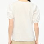 J.Crew factory short-sleeve v-neck top by433 women white xx-small xxs Photo 1